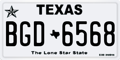 TX license plate BGD6568