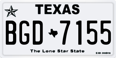 TX license plate BGD7155