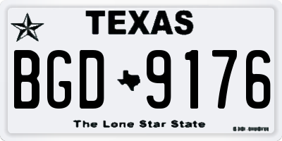 TX license plate BGD9176