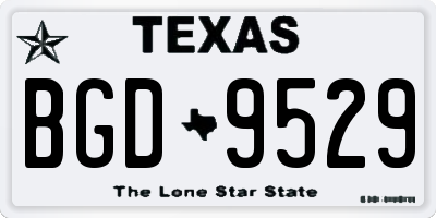 TX license plate BGD9529