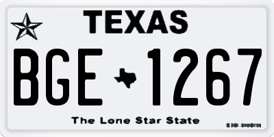 TX license plate BGE1267