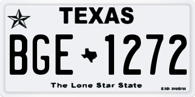 TX license plate BGE1272