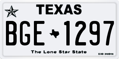 TX license plate BGE1297