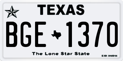 TX license plate BGE1370