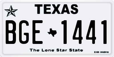 TX license plate BGE1441