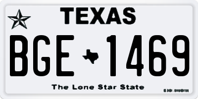 TX license plate BGE1469
