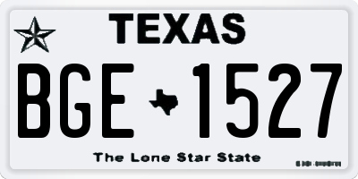 TX license plate BGE1527