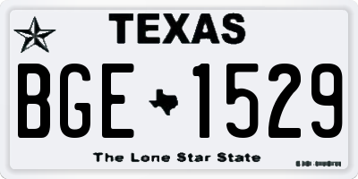 TX license plate BGE1529