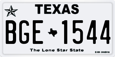 TX license plate BGE1544