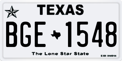 TX license plate BGE1548