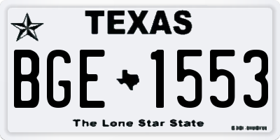 TX license plate BGE1553