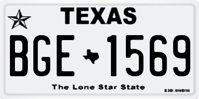 TX license plate BGE1569