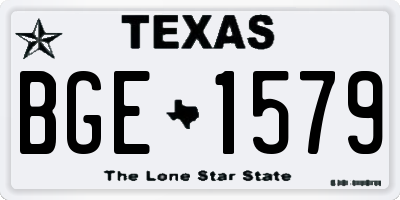 TX license plate BGE1579