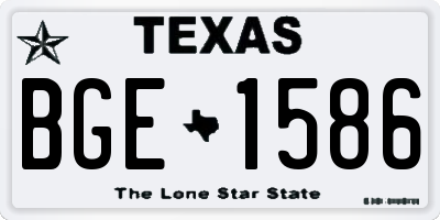 TX license plate BGE1586