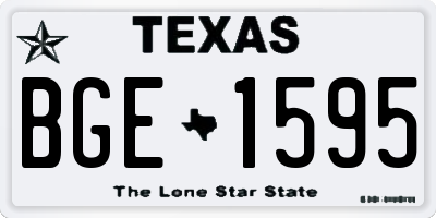 TX license plate BGE1595