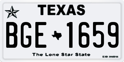 TX license plate BGE1659