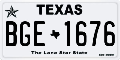 TX license plate BGE1676