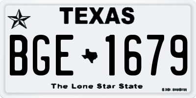 TX license plate BGE1679