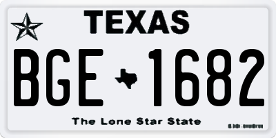 TX license plate BGE1682