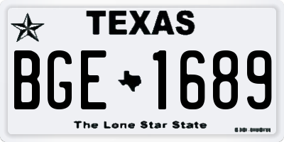 TX license plate BGE1689