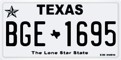 TX license plate BGE1695