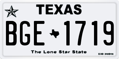 TX license plate BGE1719
