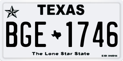 TX license plate BGE1746