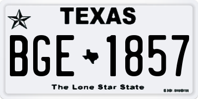 TX license plate BGE1857