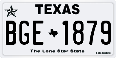 TX license plate BGE1879