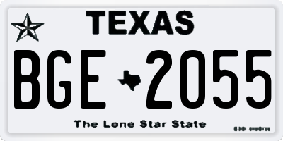 TX license plate BGE2055