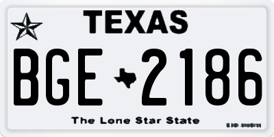 TX license plate BGE2186