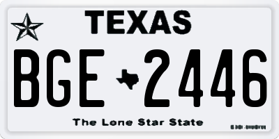 TX license plate BGE2446