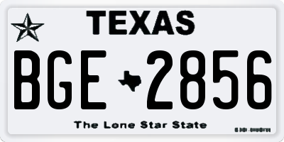 TX license plate BGE2856