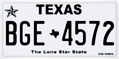 TX license plate BGE4572