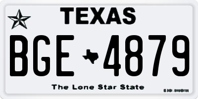 TX license plate BGE4879