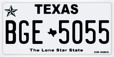 TX license plate BGE5055