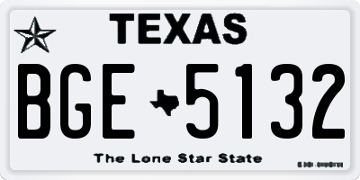 TX license plate BGE5132