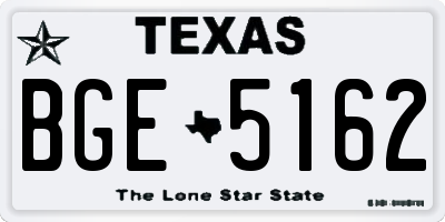 TX license plate BGE5162