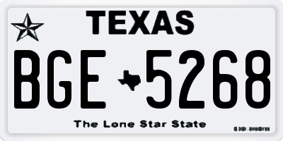 TX license plate BGE5268