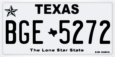 TX license plate BGE5272