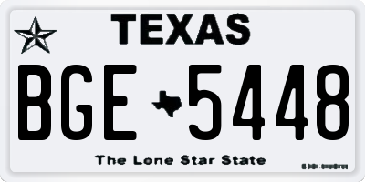 TX license plate BGE5448