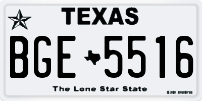TX license plate BGE5516