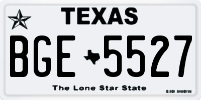 TX license plate BGE5527