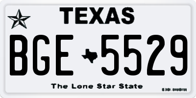 TX license plate BGE5529
