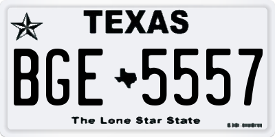 TX license plate BGE5557