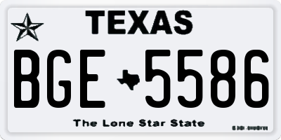 TX license plate BGE5586