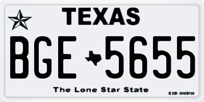 TX license plate BGE5655