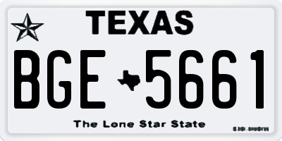 TX license plate BGE5661