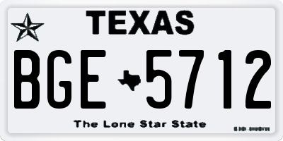 TX license plate BGE5712
