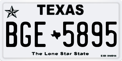 TX license plate BGE5895